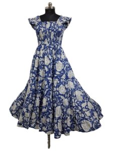 Jaipuri Floral Printed Maxi Dress
