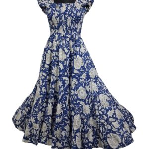 Jaipuri Floral Printed Maxi Dress