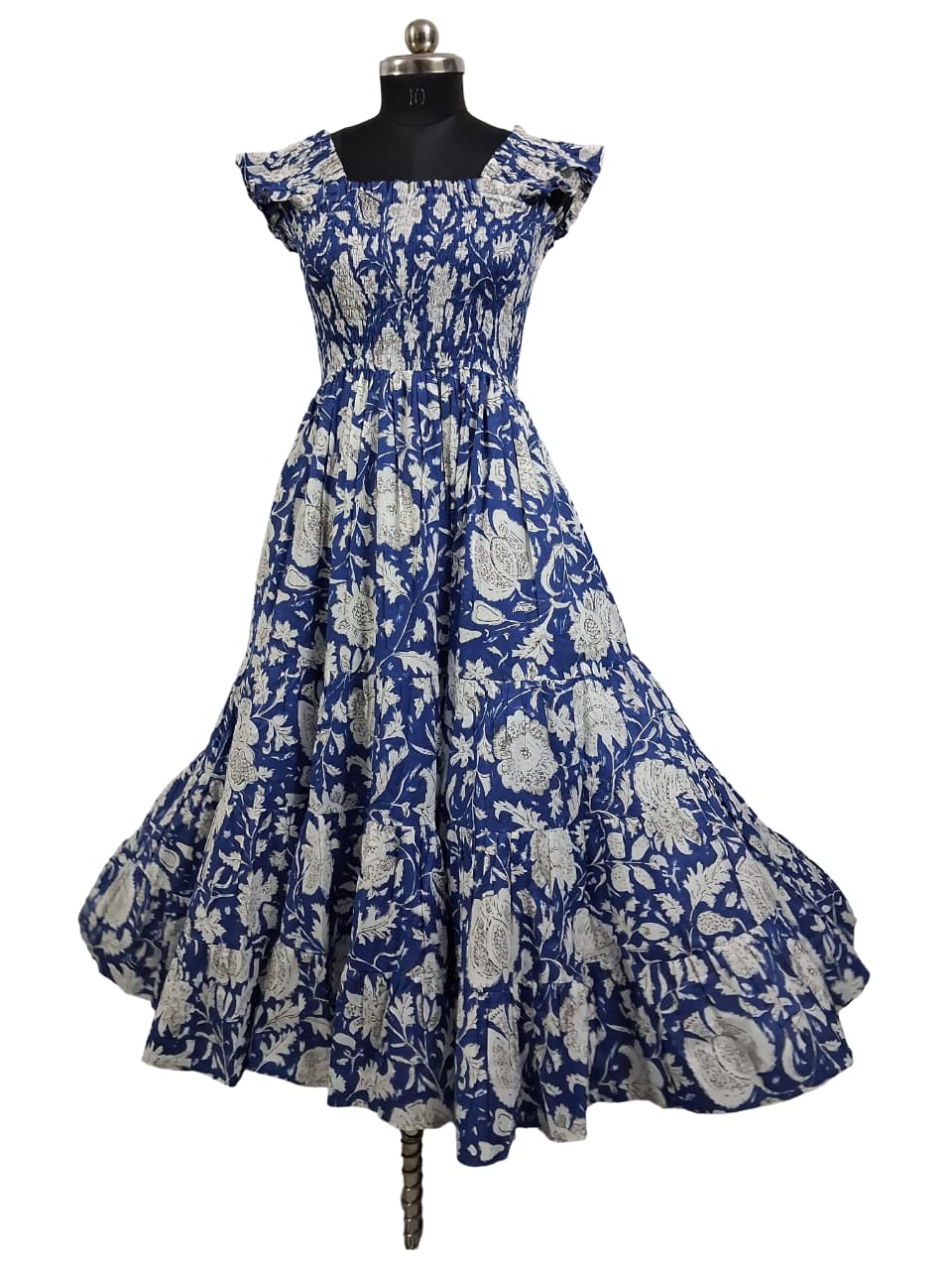 Jaipuri Floral Printed Maxi Dress