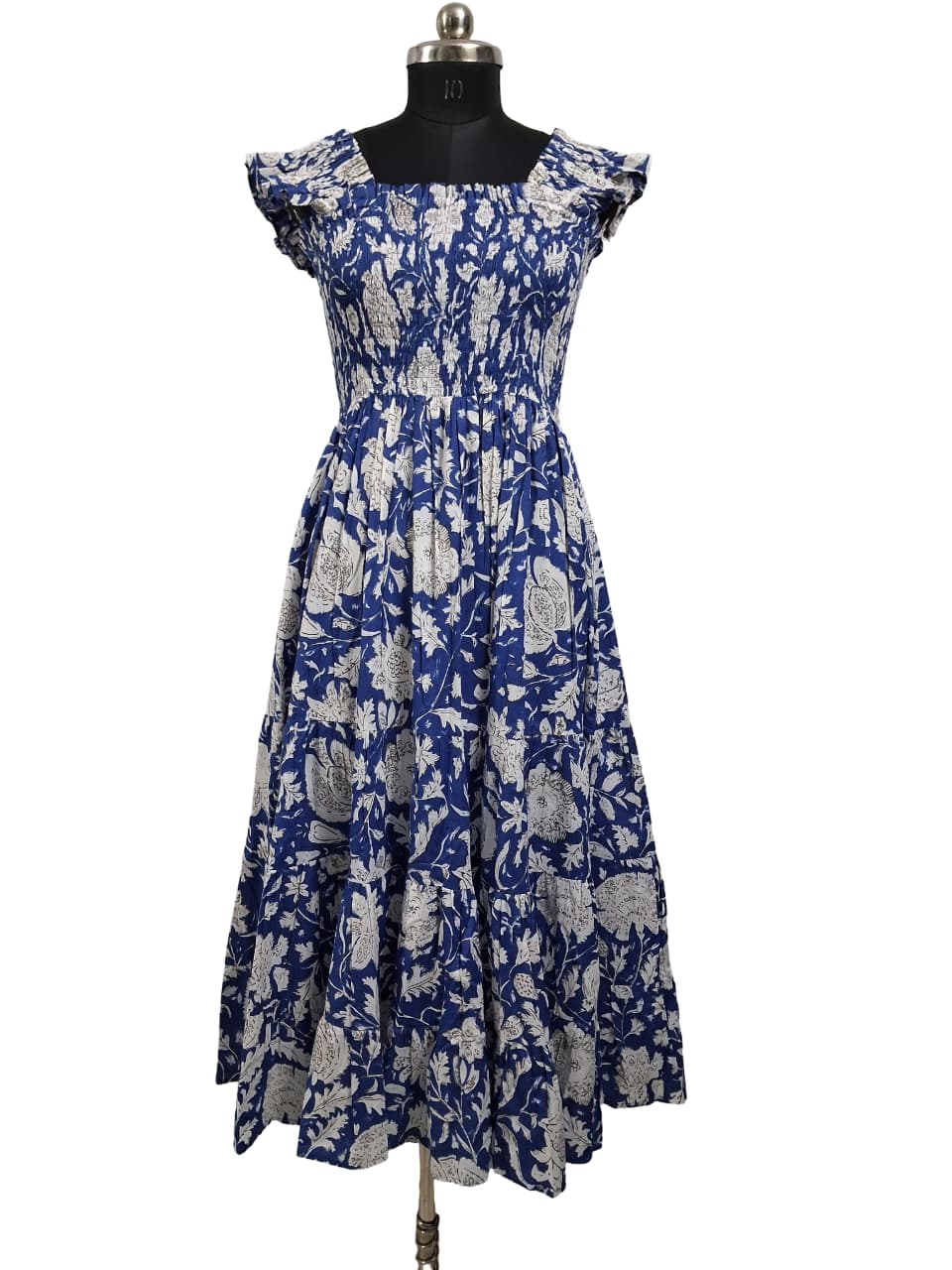 Jaipuri Floral Printed Maxi Dress - Image 2