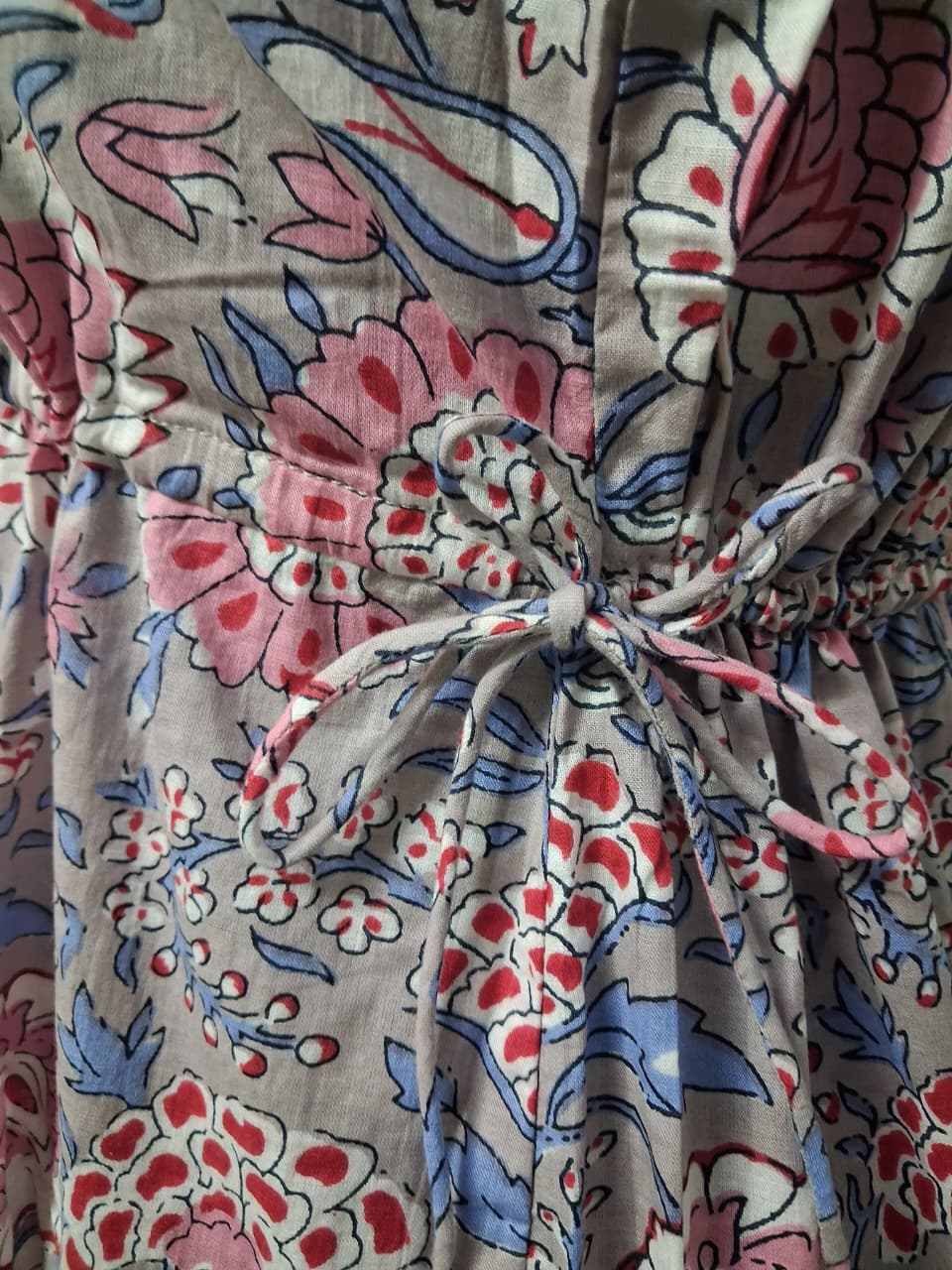 Floral Printed Tiered Cotton Midi Dress - Image 3